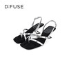 DFuse迪芙斯夏季新款方头夹趾沙滩鞋异形坡跟凉鞋DF32115352 商品缩略图2
