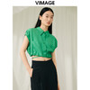 VIMAGE纬漫纪夏季新款百搭小众设计短款衬衣衬衫V1909514 商品缩略图2