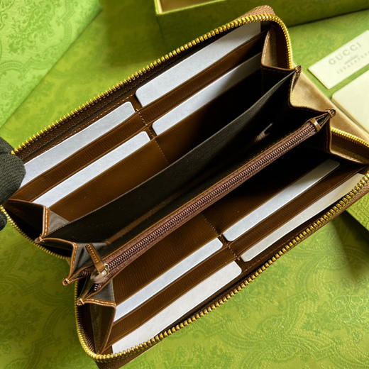 棕色长款老花钱包 商品图6