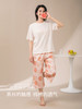 康妮雅睡衣女夏季短袖中裤套头套装 商品缩略图3