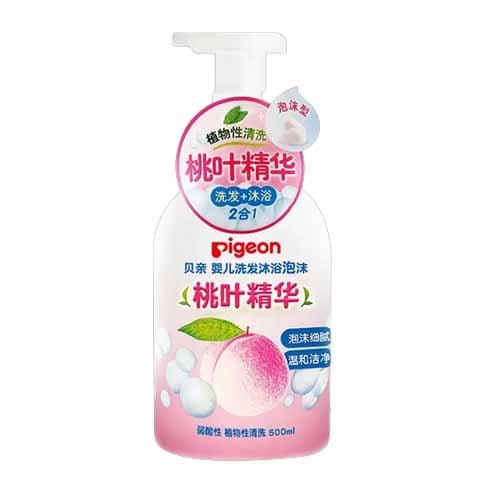贝亲桃叶精华婴儿洗发沐浴泡沫二合一500ml 商品图1