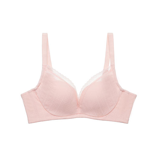 都市丽人聚拢升杯内衣A中厚B薄3/4杯罗纹文胸三排无钢圈LB31Z5 商品图2