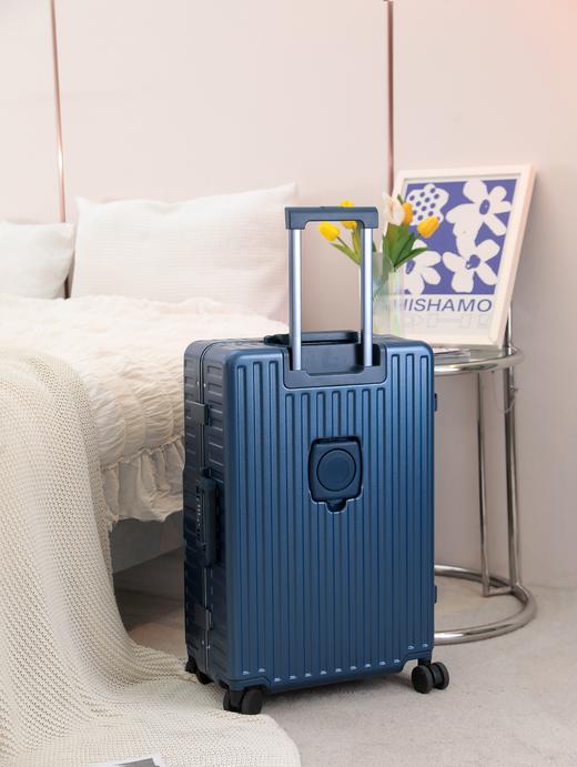 自然醒B001多功能行李箱新款铝框拉杆箱万向轮20寸登机旅行箱24耐用结实男女ZT 商品图3