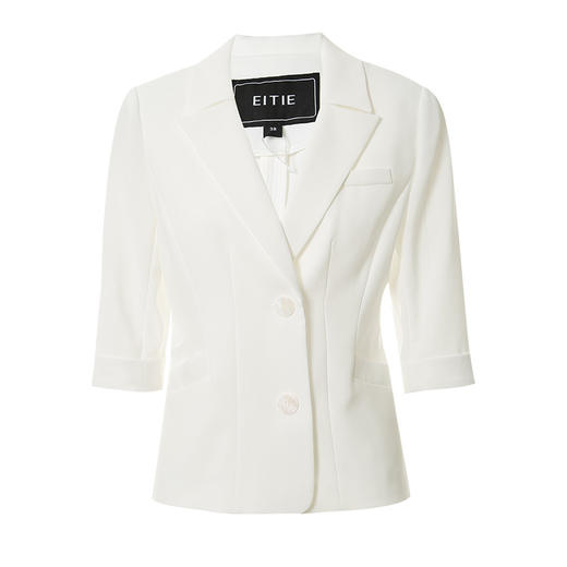 EITIE爱特爱夏季新款纯色五分袖小西装修身短外套7003707 商品图5