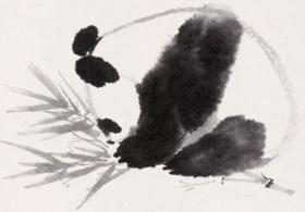  一组水墨熊猫，太萌了 