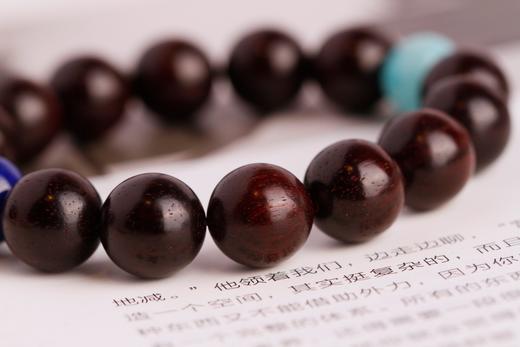 XYZT0083°小叶紫檀带金星佛珠男女手饰 商品图6