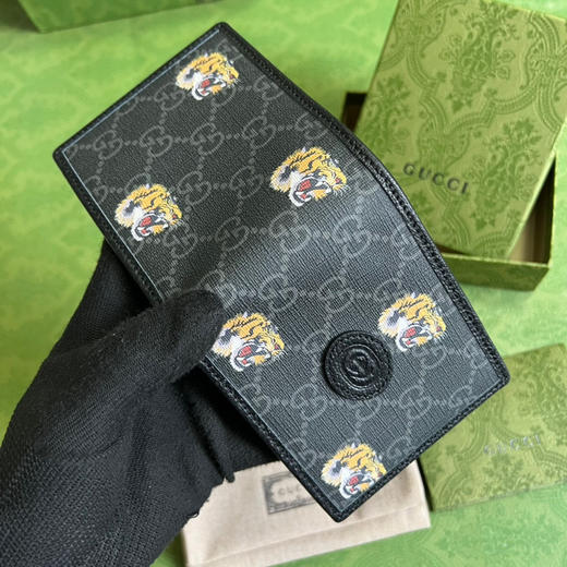 Gucci短款黑色老虎钱包 商品图5