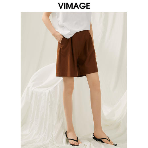 VIMAGE纬漫纪夏季新款高腰显瘦休闲短裤女V1905510 商品图2
