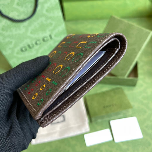 Gucci 啡色/涂鸦钱包 商品图4