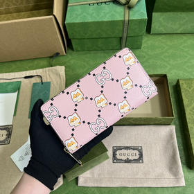 GG动物印花全拉链式钱包