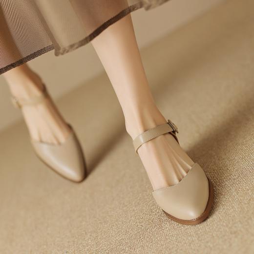 一字扣包头凉鞋，粗跟通勤凉鞋工作单鞋DTN-S6277 商品图1