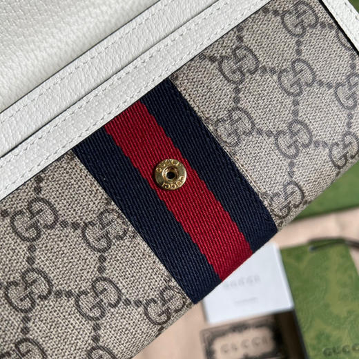 Gucci白色老花长款钱包 商品图7