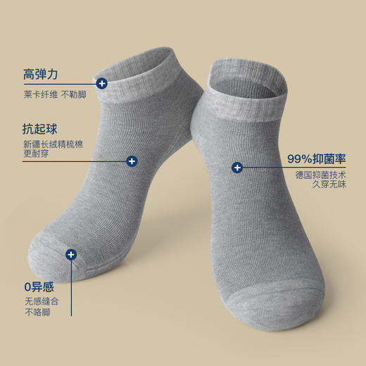 【时尚袜平板鞋运动鞋专用】AUN爱优恩男士女士防臭运动短袜船袜礼盒 商品图13
