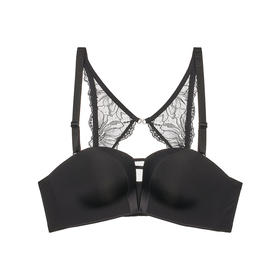 都市丽人无痕常规内衣B杯中厚/薄1/2杯泳布文胸三排无钢圈LB32Z7