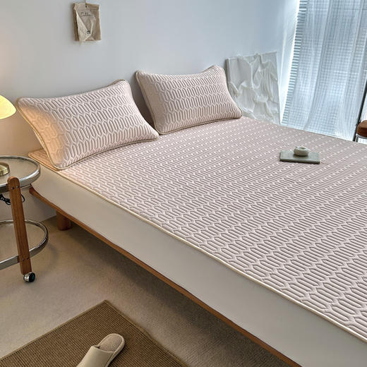 【乳胶凉席】乳胶凉席三件套6毫米乳胶冰丝凉席纯色夏凉感席（三件套） 商品图3