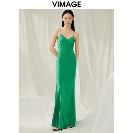 VIMAGE纬漫纪夏季新款性感吊带露背连衣裙礼服V1977501 商品图5