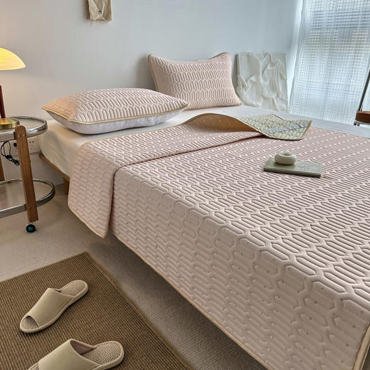 【乳胶凉席】乳胶凉席三件套6毫米乳胶冰丝凉席纯色夏凉感席（三件套） 商品图1