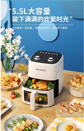 【团购展示】德国巴赫Y-5060S机械款空气炸锅（透视）