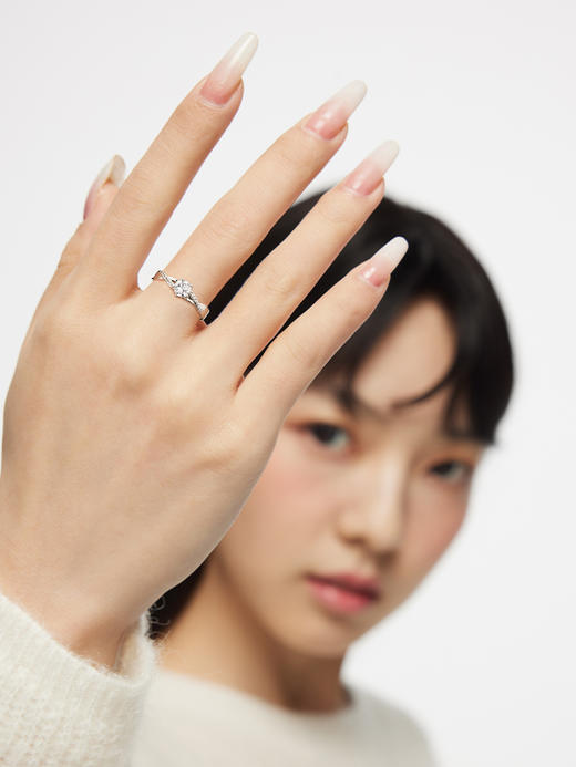 卡蒂罗真爱交织情侣对戒纯银戒指一对小众设计情人节礼物送男女友 商品图3