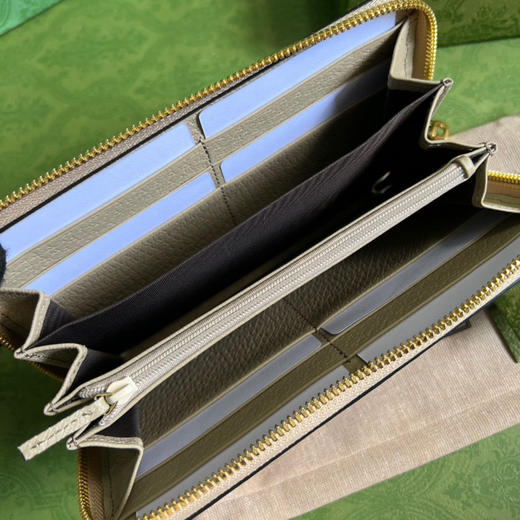 Gucci燕麦色长款钱包 商品图8