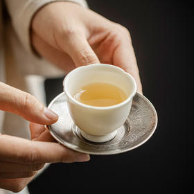 吉橙木叶茶杯托日式杯托复古隔热垫功夫茶具茶道配件茶杯垫子杯垫零配