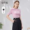 EITIE爱特爱简约基础修身显瘦纯色圆领半袖针织衫舒适夏新款B2301118 商品缩略图2