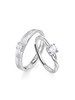 卡蒂罗KADER 耀眼心动 原创设计开口可调节一对 轻奢小众设计浪漫 甜蜜饰爱 S925银/足银999 戒指 男女同款情侣款 银白色 商品缩略图5