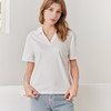 【V领短袖T恤】23年春夏新品女士上衣纯色不对称薄款短袖上衣 商品缩略图8
