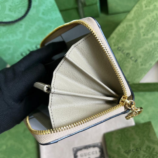 Gucci燕麦色长款钱包 商品图7