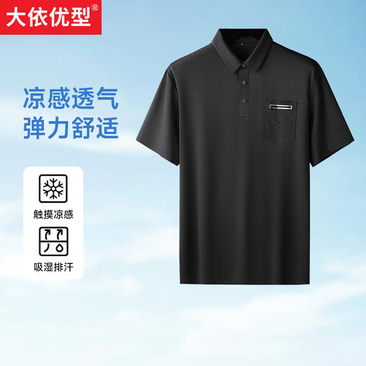 一口价【新款DDA】大依优型大码男装短袖POLO衫翻领加肥加大透气吸汗夏季上衣半袖 商品图0