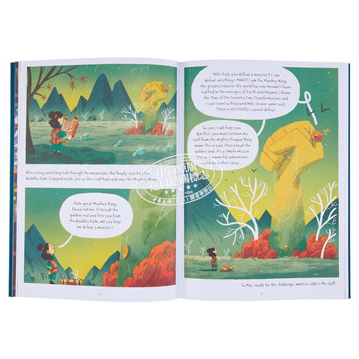 【中商原版】Joe Todd Stanton Kai and the Monkey King 桥梁漫画原著小凯与孙悟空 图像小说 英文原版小初文学故事书 平装 商品图5