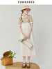 famecoco范可儿宽松纯棉背带裙女夏款时尚后开叉连衣裙FAB3FE001 商品缩略图1