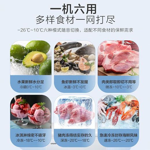 【海尔BC BD—142】海尔（Haier）出品leader 142升冰柜家用小型卧式冷冻冷藏转换一级能效节能保鲜卧式冷冻柜BCBD-142GL 商品图5