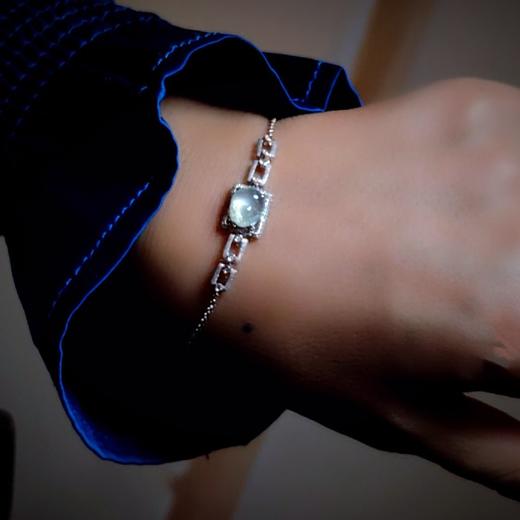 18k镶嵌翡翠小貔貅手链 商品图4