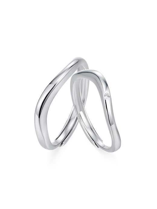 卡蒂罗初心情侣对戒纯银戒指一对男女款小众520情人节礼物送女友 商品图5