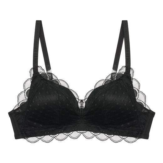 都市丽人自然舒适常规内衣B杯薄3/4杯蕾丝文胸二排无钢圈LB33Z9 商品图1