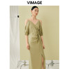 VIMAGE纬漫纪夏季新款时尚个性设计显瘦连衣裙女V1907529 商品缩略图4
