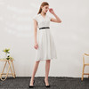 没有皮带-EITIE爱特爱夏季新款V领简约修身百搭连衣裙7007741 商品缩略图3