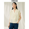VIMAGE纬漫纪夏季新款翻领显瘦透气衬衫上衣V1909508 商品缩略图3