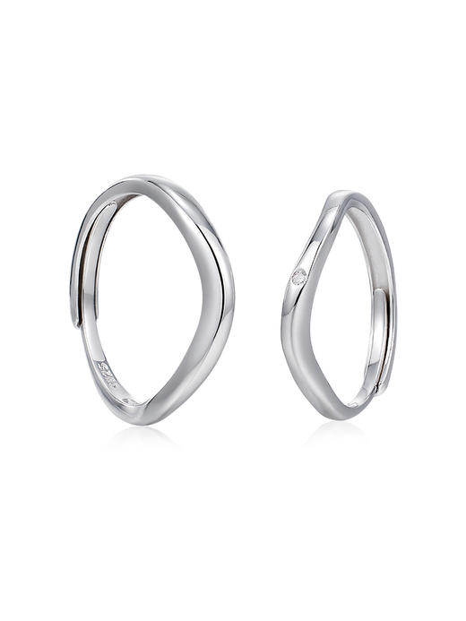 卡蒂罗初心情侣对戒纯银戒指一对男女款小众520情人节礼物送女友 商品图1