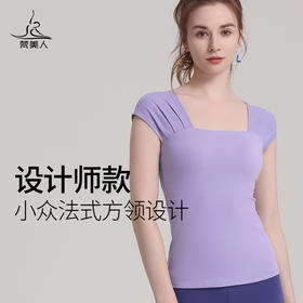 梵美人 F1083R  瑜伽短袖  带胸垫 云糯柔感