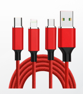 【团购展示】Only&Home一拖三布艺数据线KL-YTS04