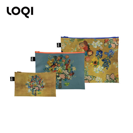 德国LOQI时尚艺术环保收纳袋 梵高50周年系列ZP.VGM.A 文具数码配件收纳整理套包洗漱化妆防泼水 商品图0