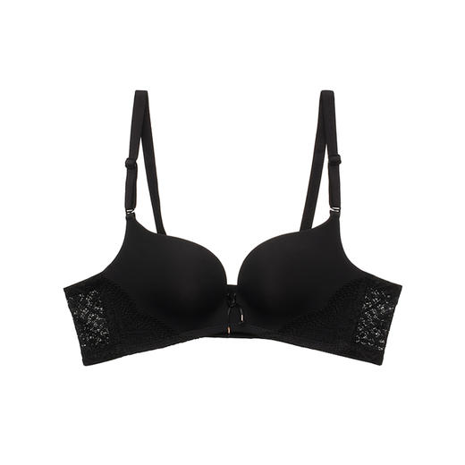 都市丽人自然舒适常规内衣A中厚/薄3/4杯蕾丝文胸三排无钢圈LB33Z5 商品图3