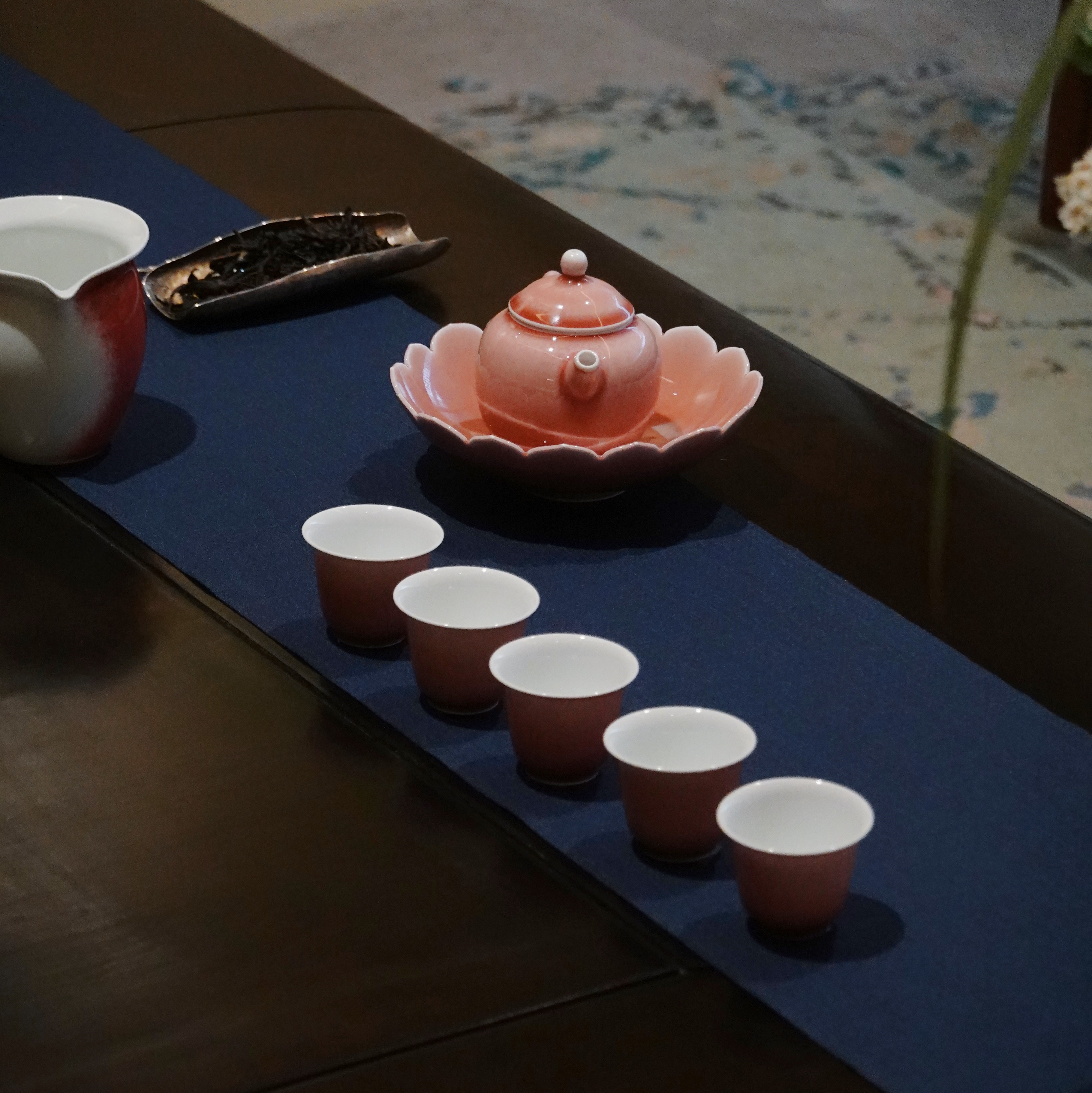 豇豆红 茶器组合 谷雨山房