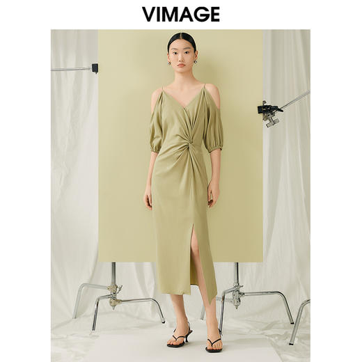 VIMAGE纬漫纪夏季新款时尚个性设计显瘦连衣裙女V1907529 商品图2