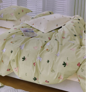 金凯贝全棉斜纹加厚被套1.6*2.1m（颜色样式随机发）