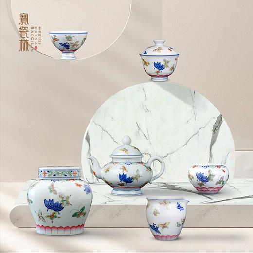 宝瓷林青花五彩蝴蝶套系 商品图0