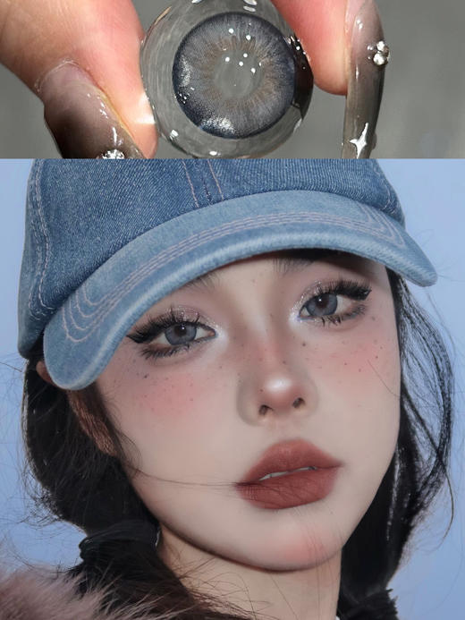 【年抛】美式奶油RUNACO
|  中直径14.2 着色13.4左右 | 【同品牌多副美瞳更划算，选款色板在详情页内】混血美瞳 商品图0