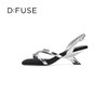 DFuse迪芙斯夏季新款方头夹趾沙滩鞋异形坡跟凉鞋DF32115352 商品缩略图1